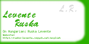 levente ruska business card